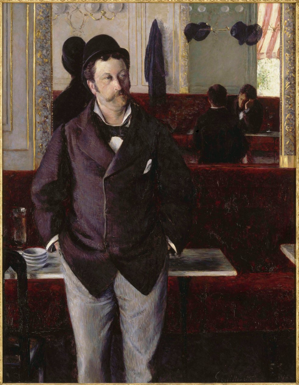 Em um café, 1880. de Gustave Caillebotte