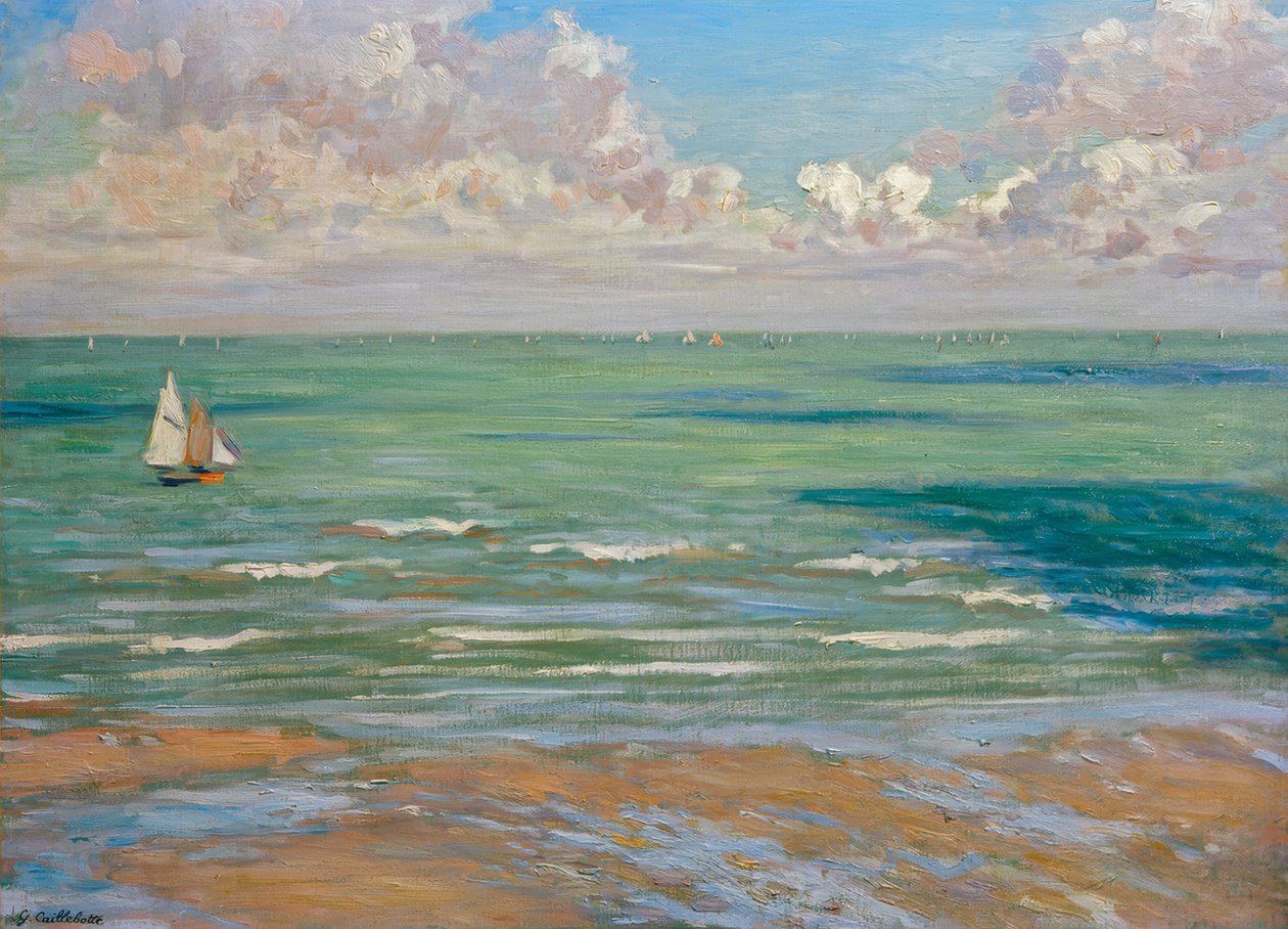 Marine (de Marine, regata em Villers) de Gustave Caillebotte