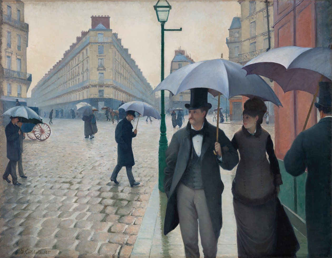 Rua Paris, Dia de Chuva, 1877. de Gustave Caillebotte
