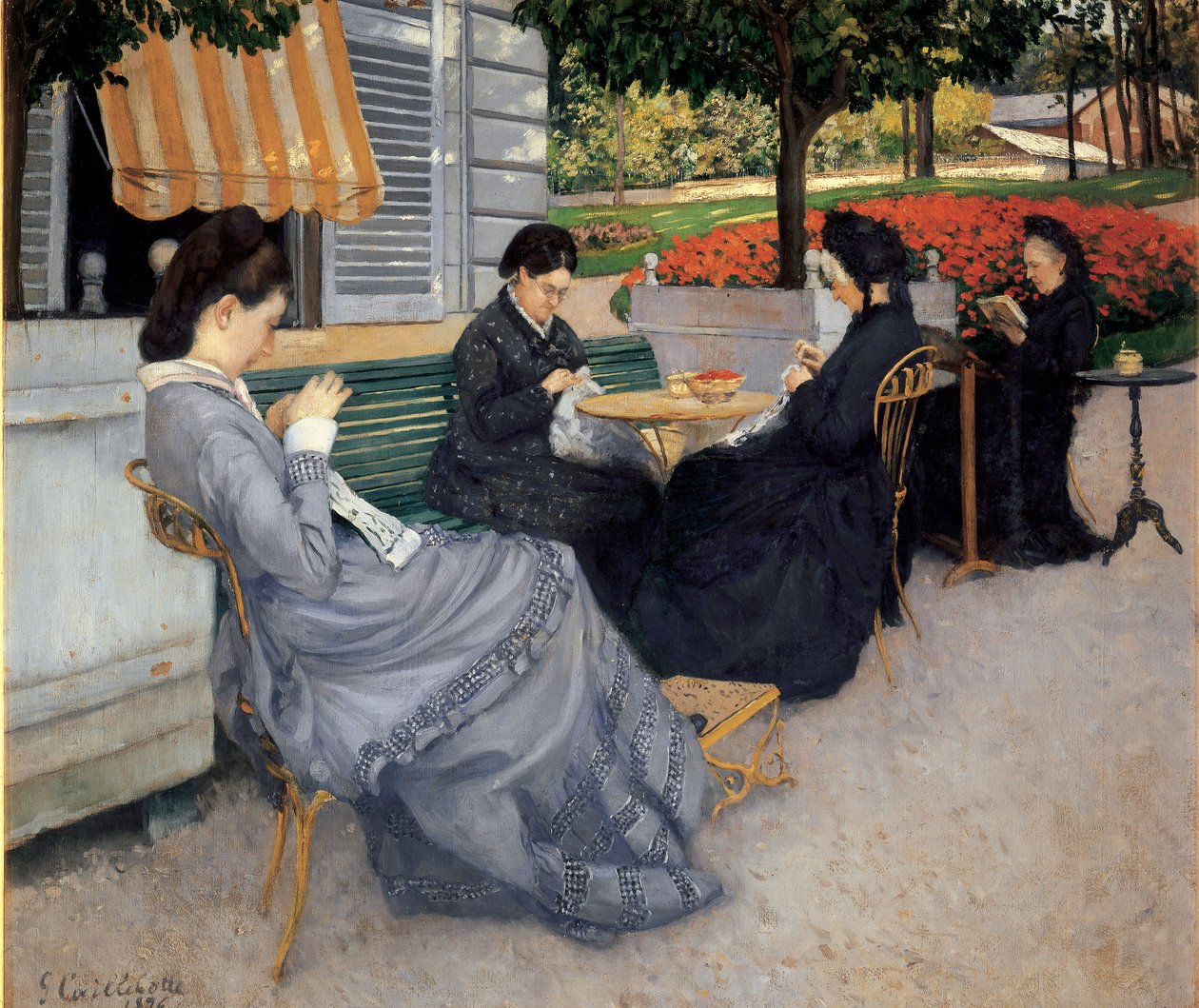 Retratos no campo de Gustave Caillebotte