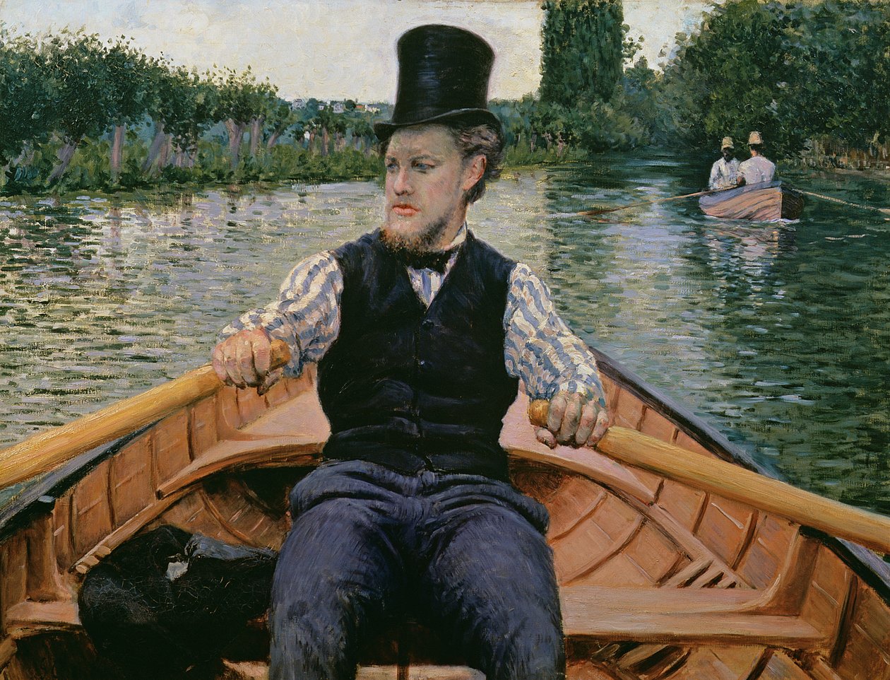 Remador em cartola, c.1877-78 de Gustave Caillebotte