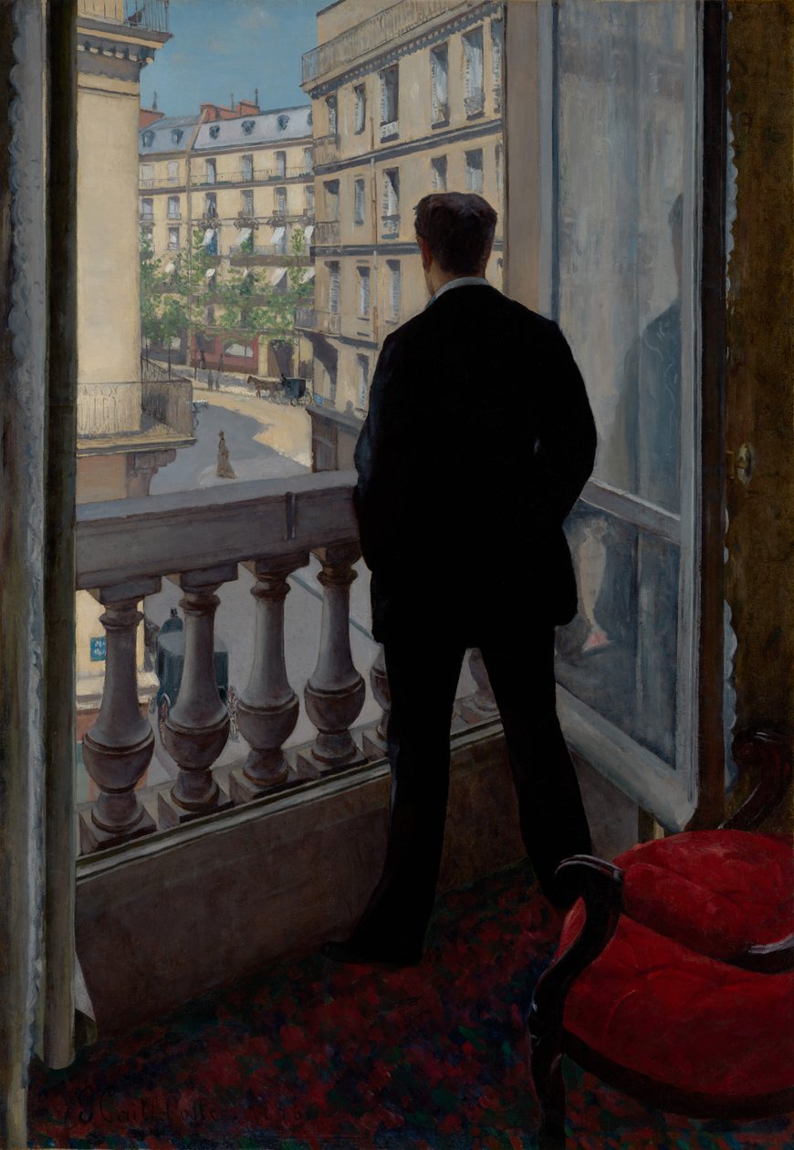 Jovem à janela de Gustave Caillebotte