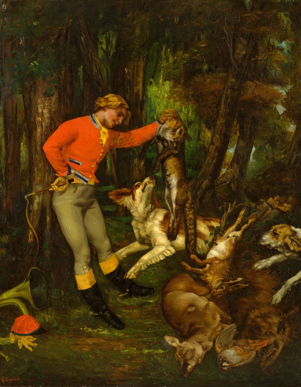 Depois da caça, ca. 1859 de Gustave Courbet