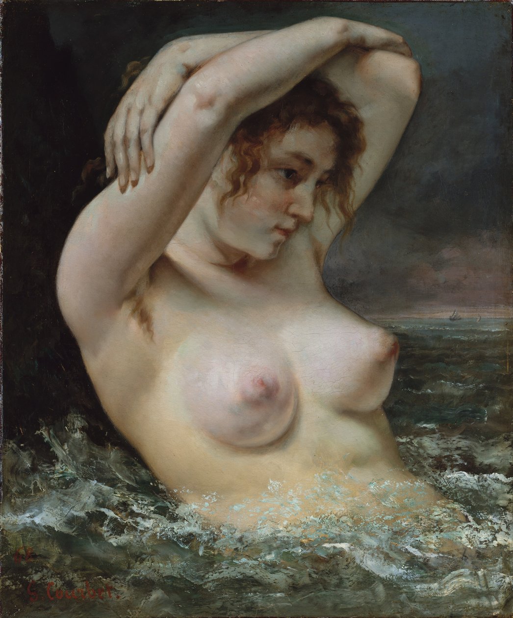 A mulher nas ondas de Gustave Courbet