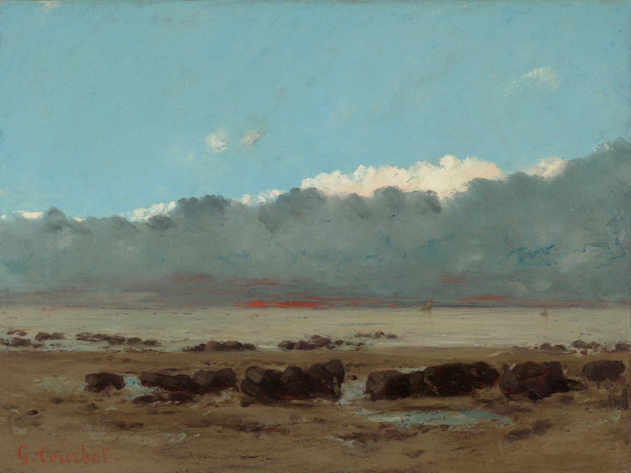 Black Rocks em Trouville de Gustave Courbet