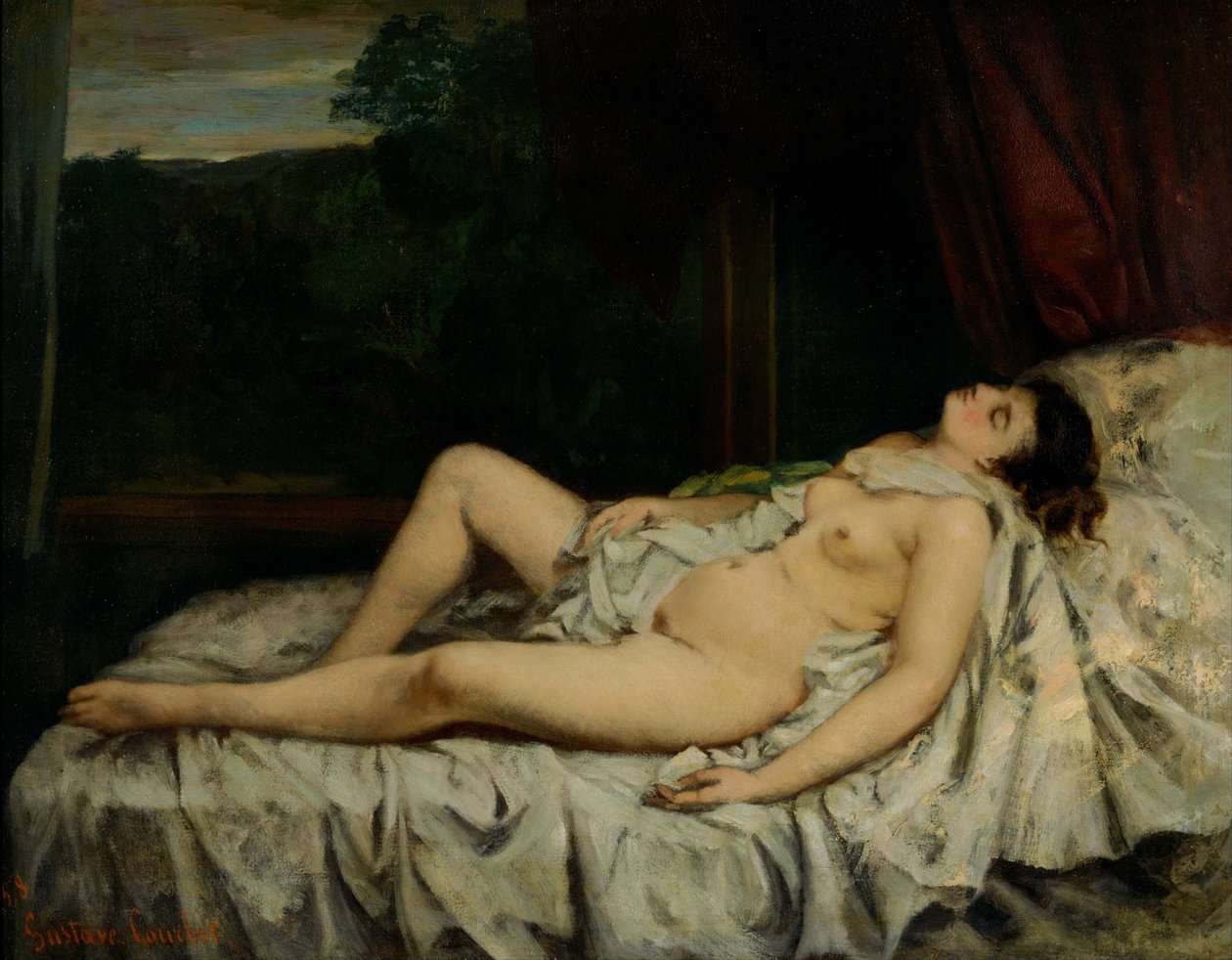 Dormindo nu de Gustave Courbet