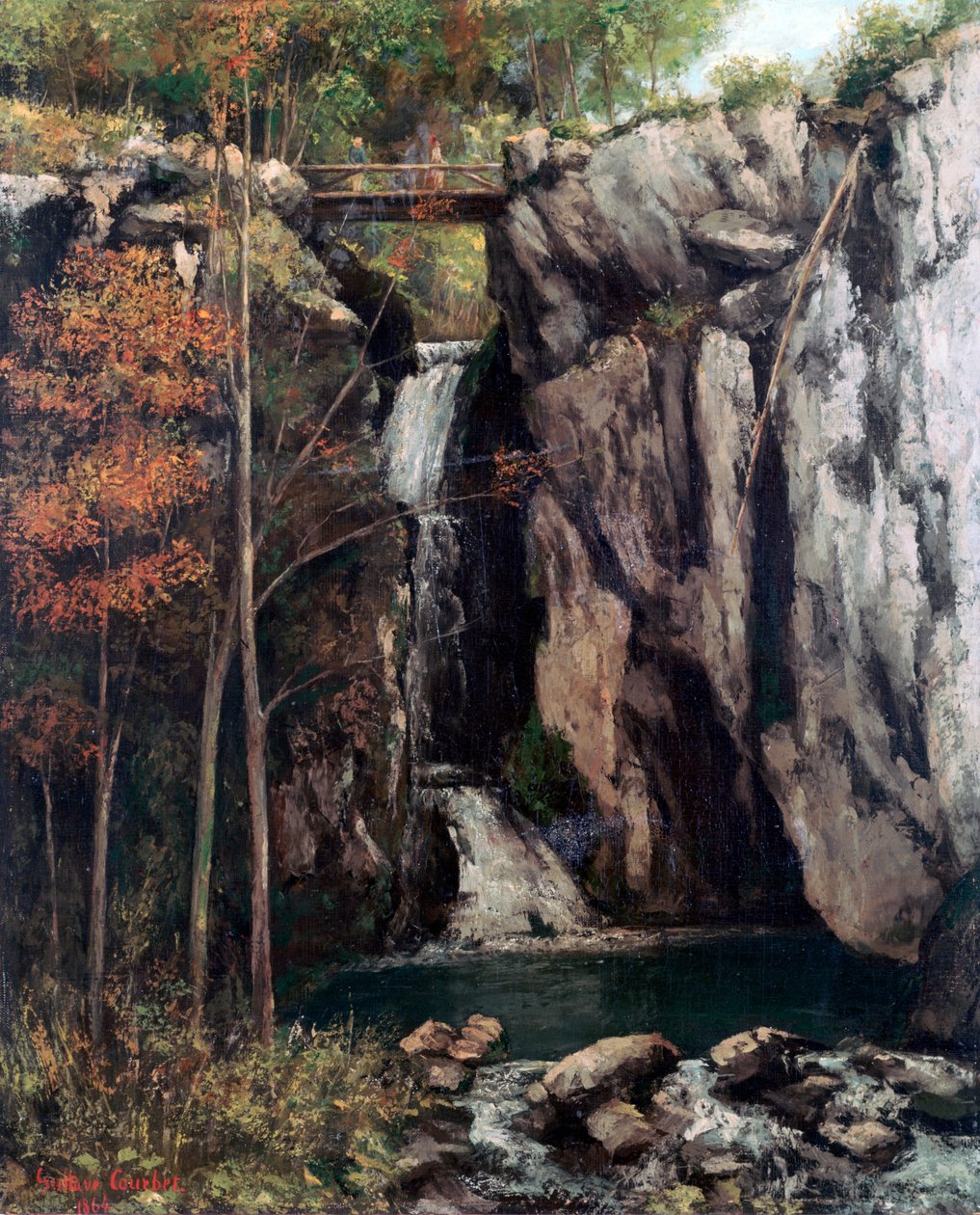 O abismo em Conches, 1864 de Gustave Courbet