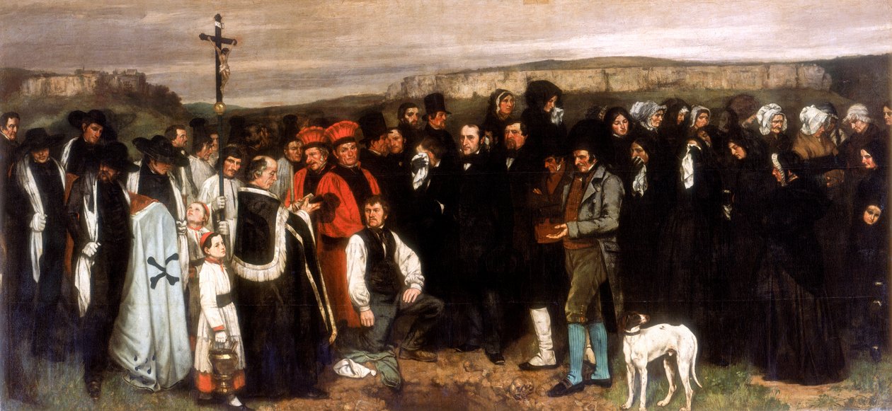 O funeral em Ornans, 1850 de Gustave Courbet