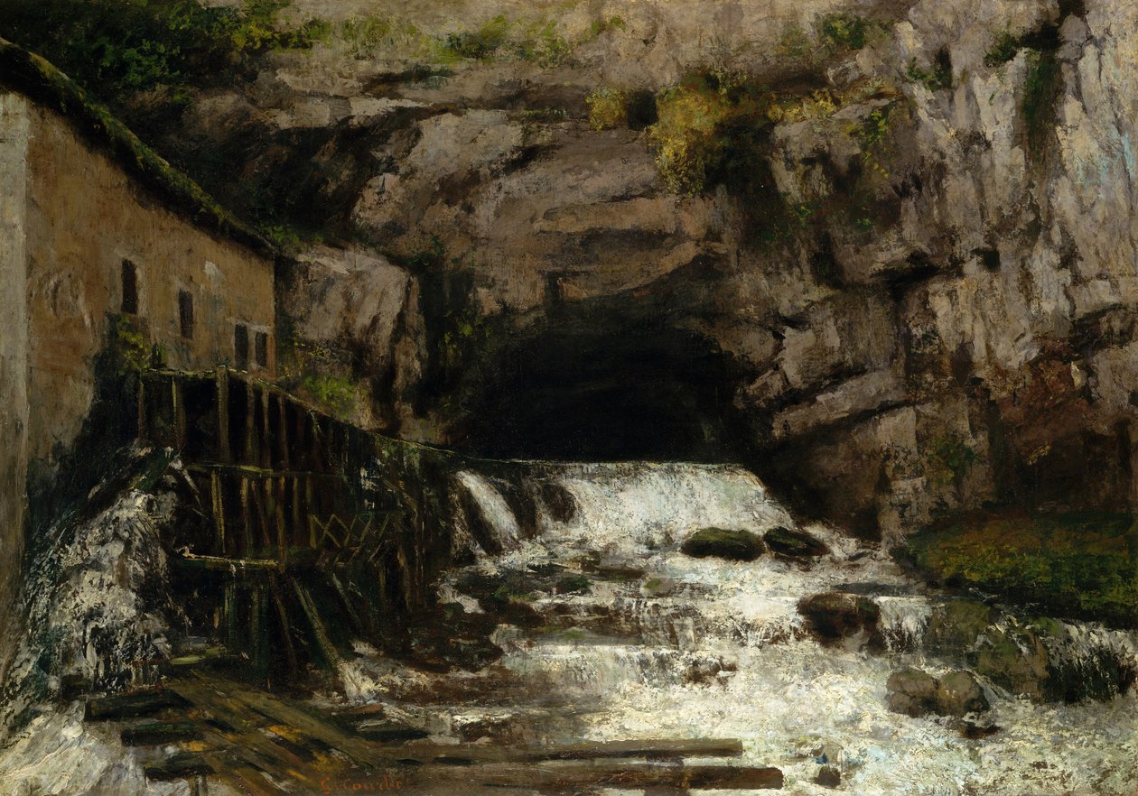 A fonte da Loue, 1864 de Gustave Courbet