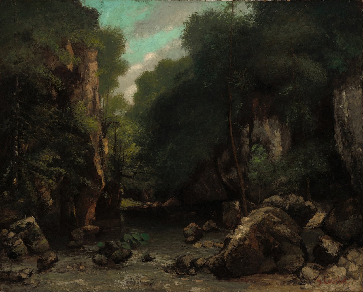 O Vale de Les Puits-Noir, 1868. de Gustave Courbet