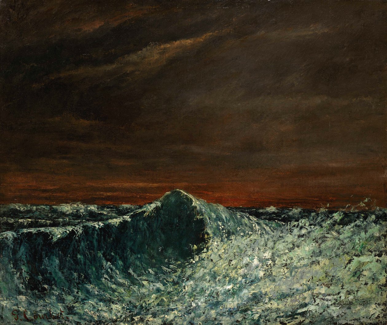 A onda, 1872-1873. de Gustave Courbet