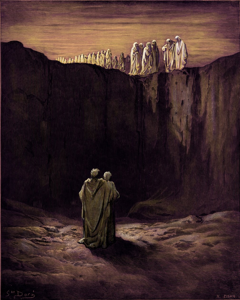 Dantes Purgatório de Gustave Dore