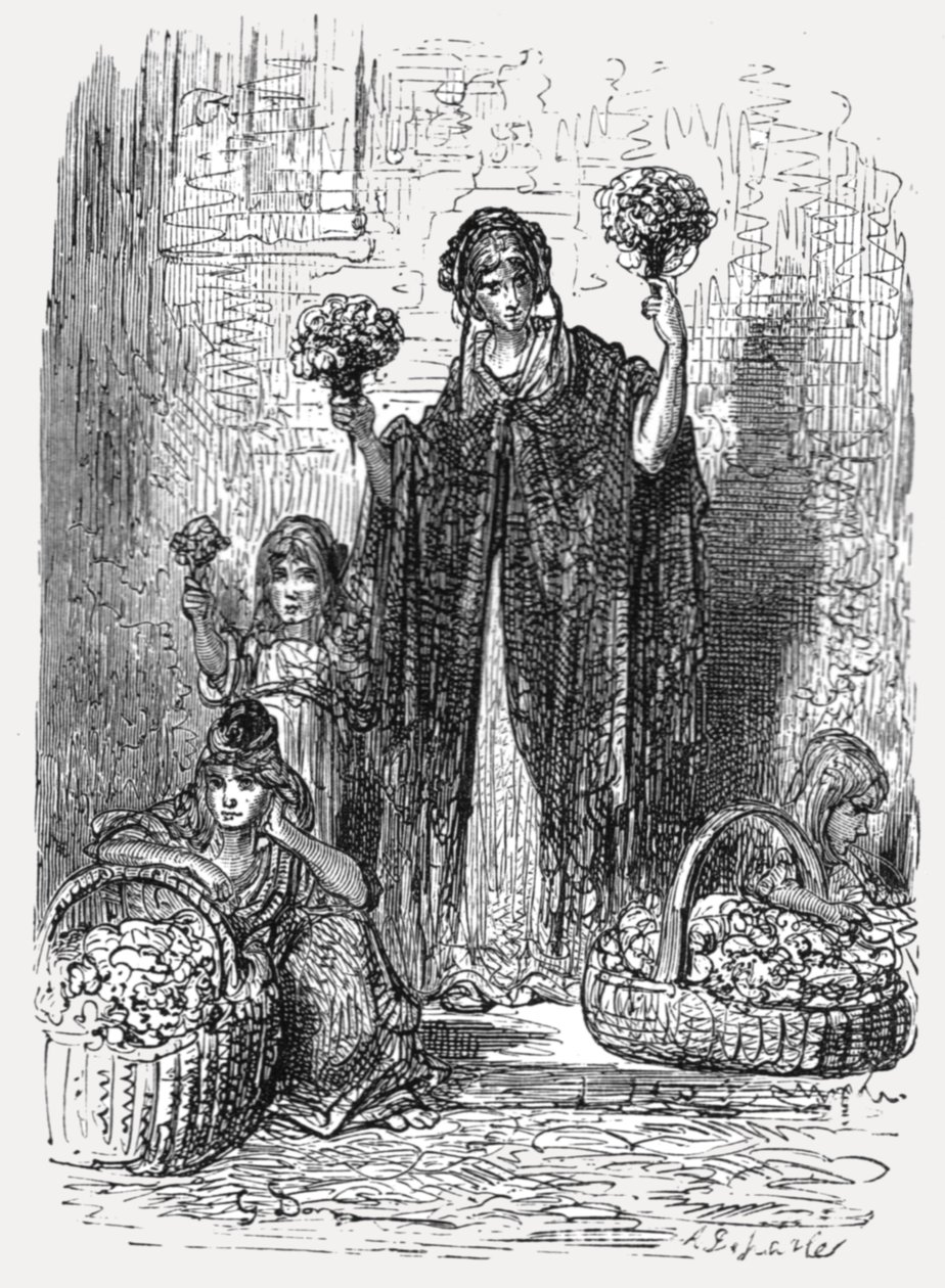 "Meninas das Flores", 1872. de Gustave Dore