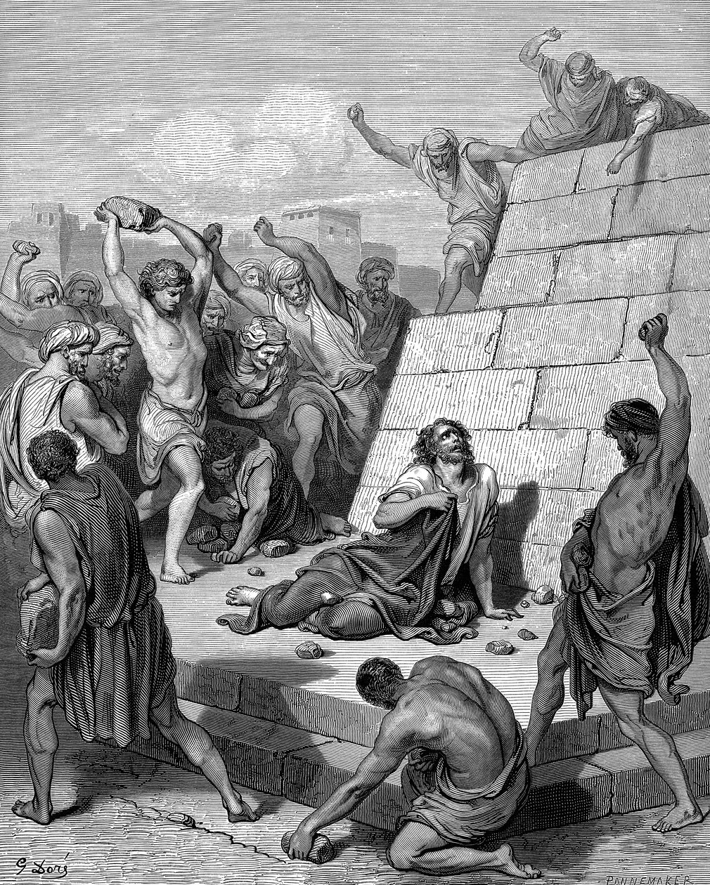 Martírio de Santo Estêvão, c36 1866 de Gustave Dore