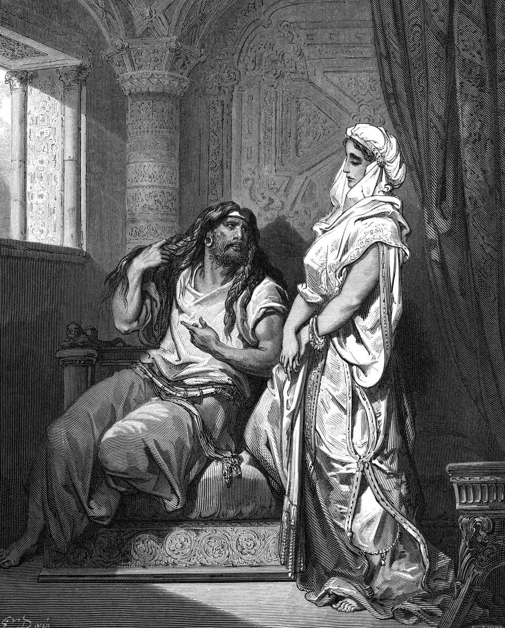 Sansão e Dalila, 1866 de Gustave Dore