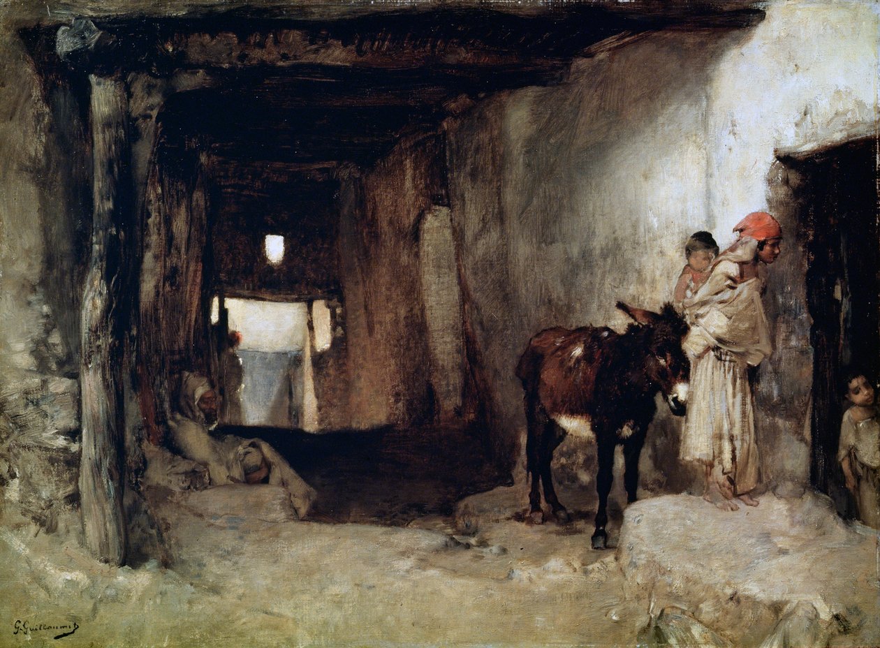 Uma casa no Saara, década de 1880. de Gustave Guillaumet