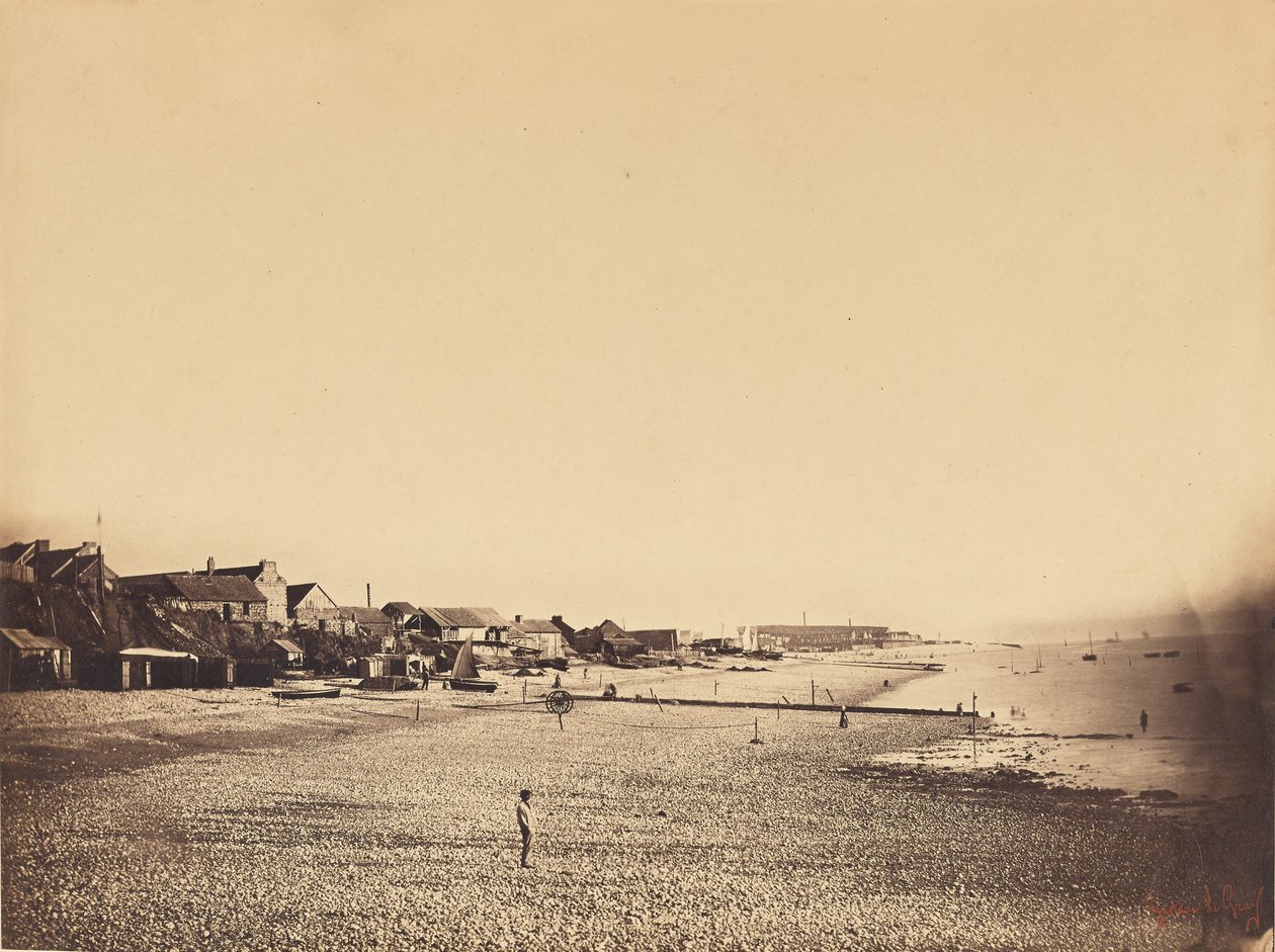 A praia de Saint-Adresse de Gustave Le Gray