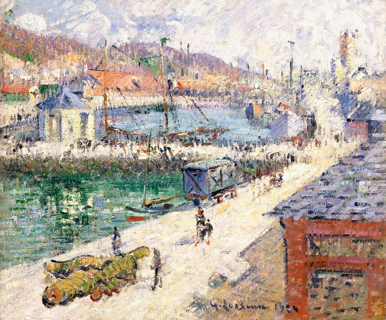 O porto de Fecamp, 1924 de Gustave Loiseau