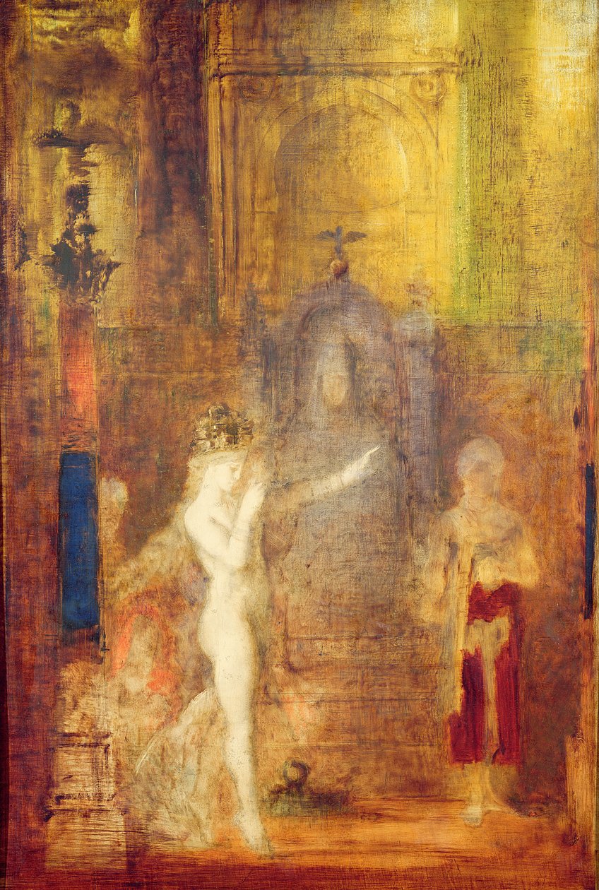 Salomé dançando antes de Herodes, c.1876 de Gustave Moreau