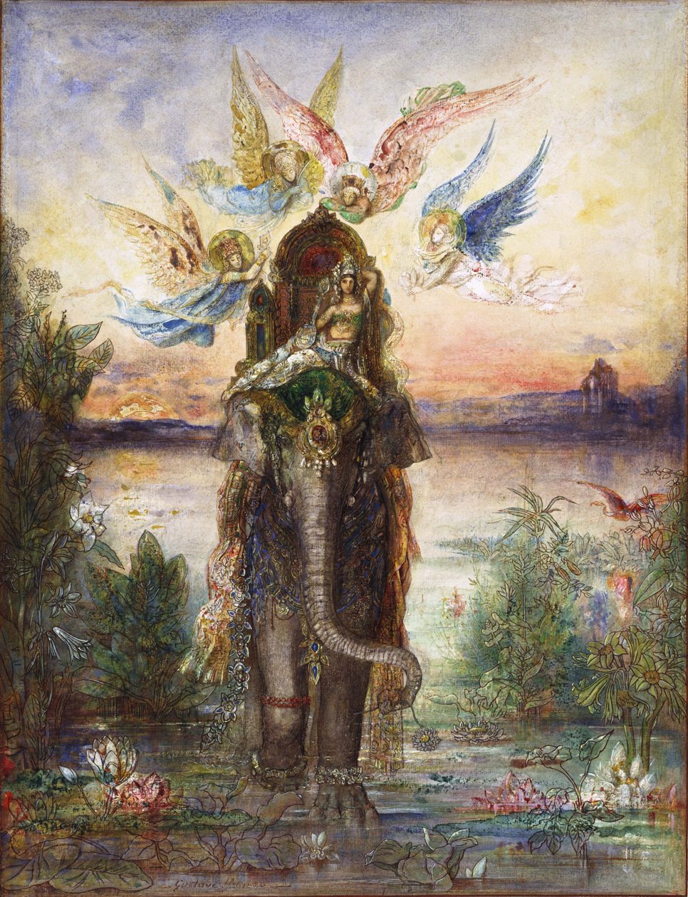 O elefante sagrado Péri de Gustave Moreau