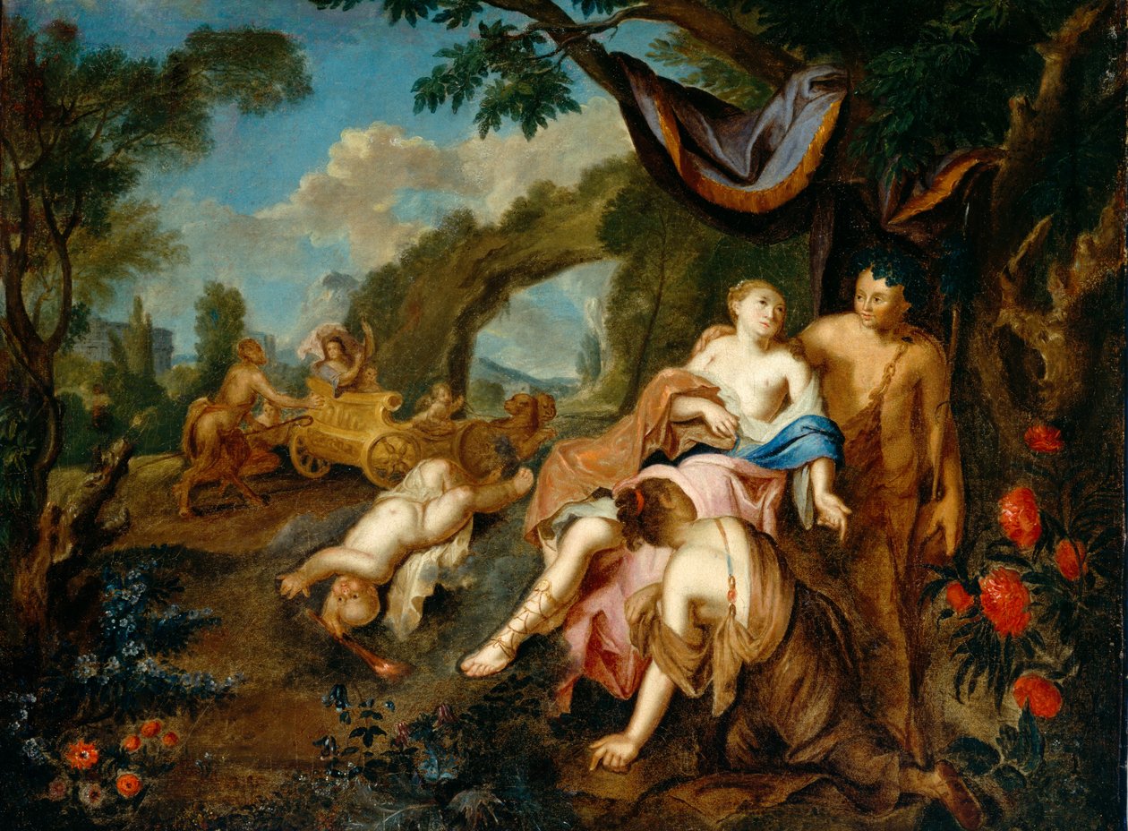 Baco e Ariadne, c.1725 de Gustavus Hesselius