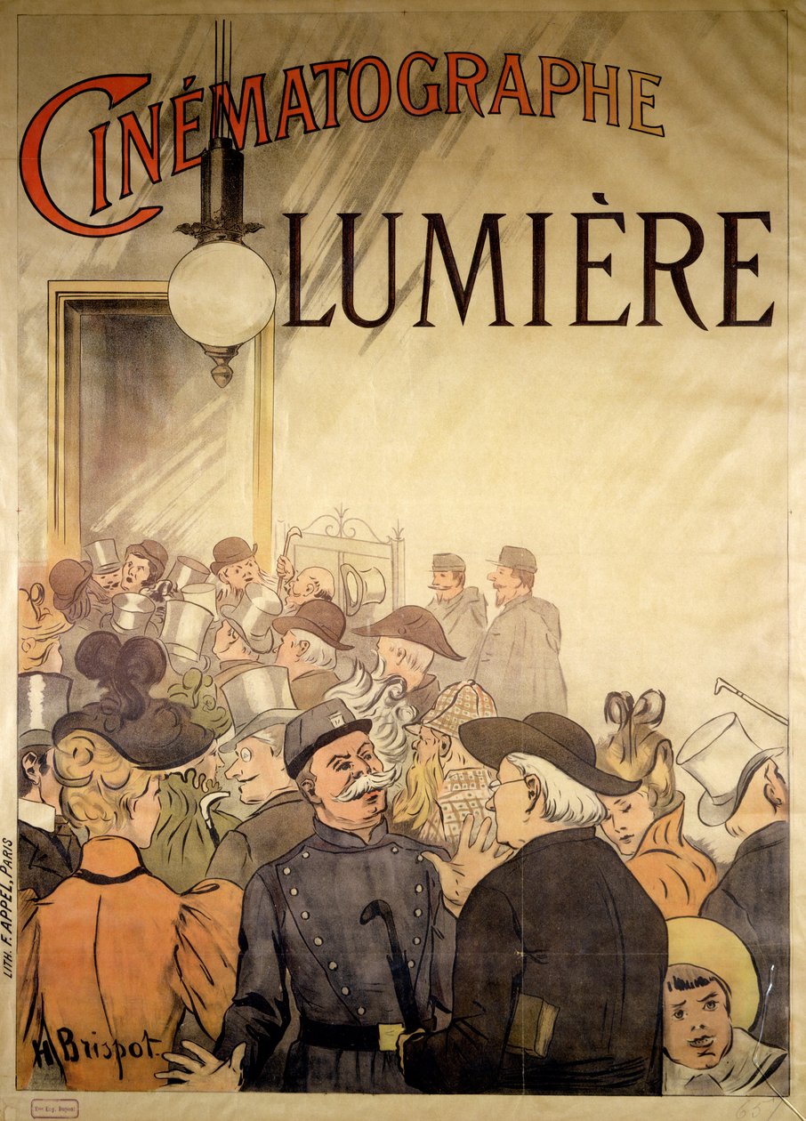 Cartaz publicitário &39;Cinematographe Lumiere&39;, 1896 de H. Brispot