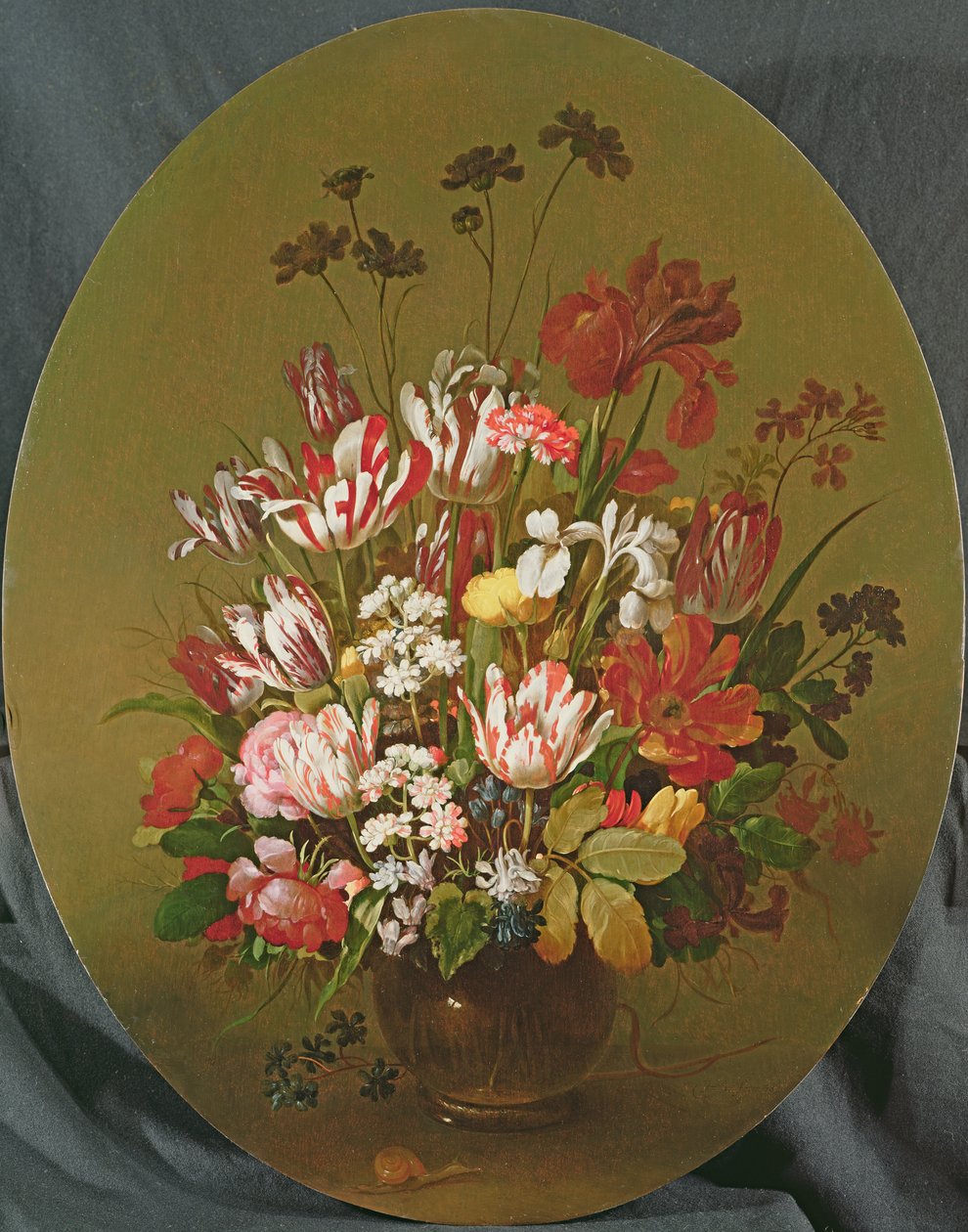 Flores em um vaso de vidro de Hans Bollongier