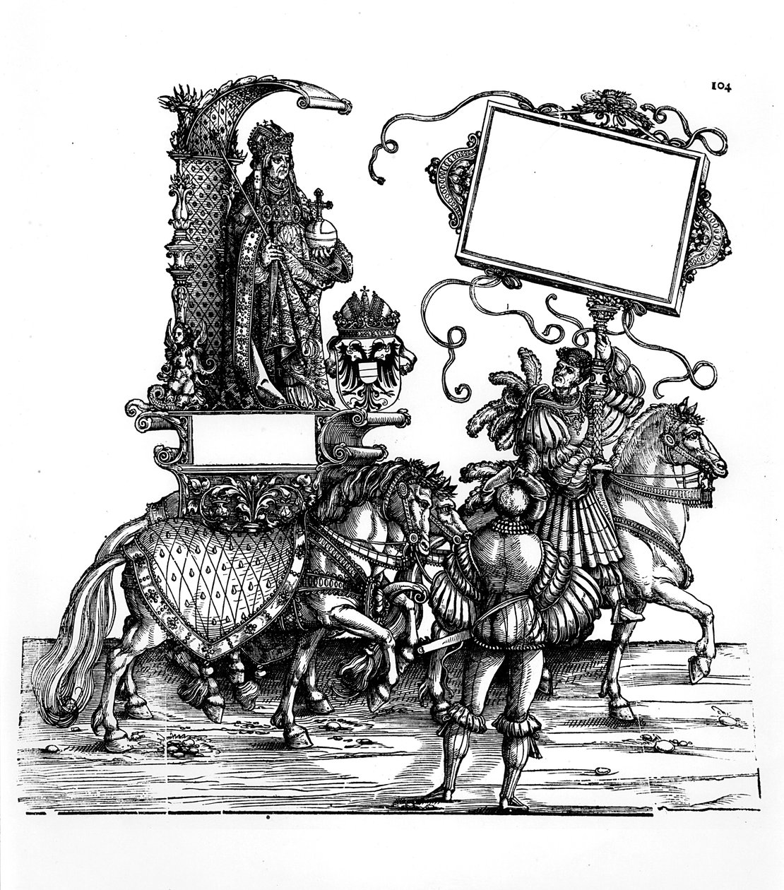 Cena da Procissão Triunfal de Maximiliano, c.1516-18 de Hans Burgkmair