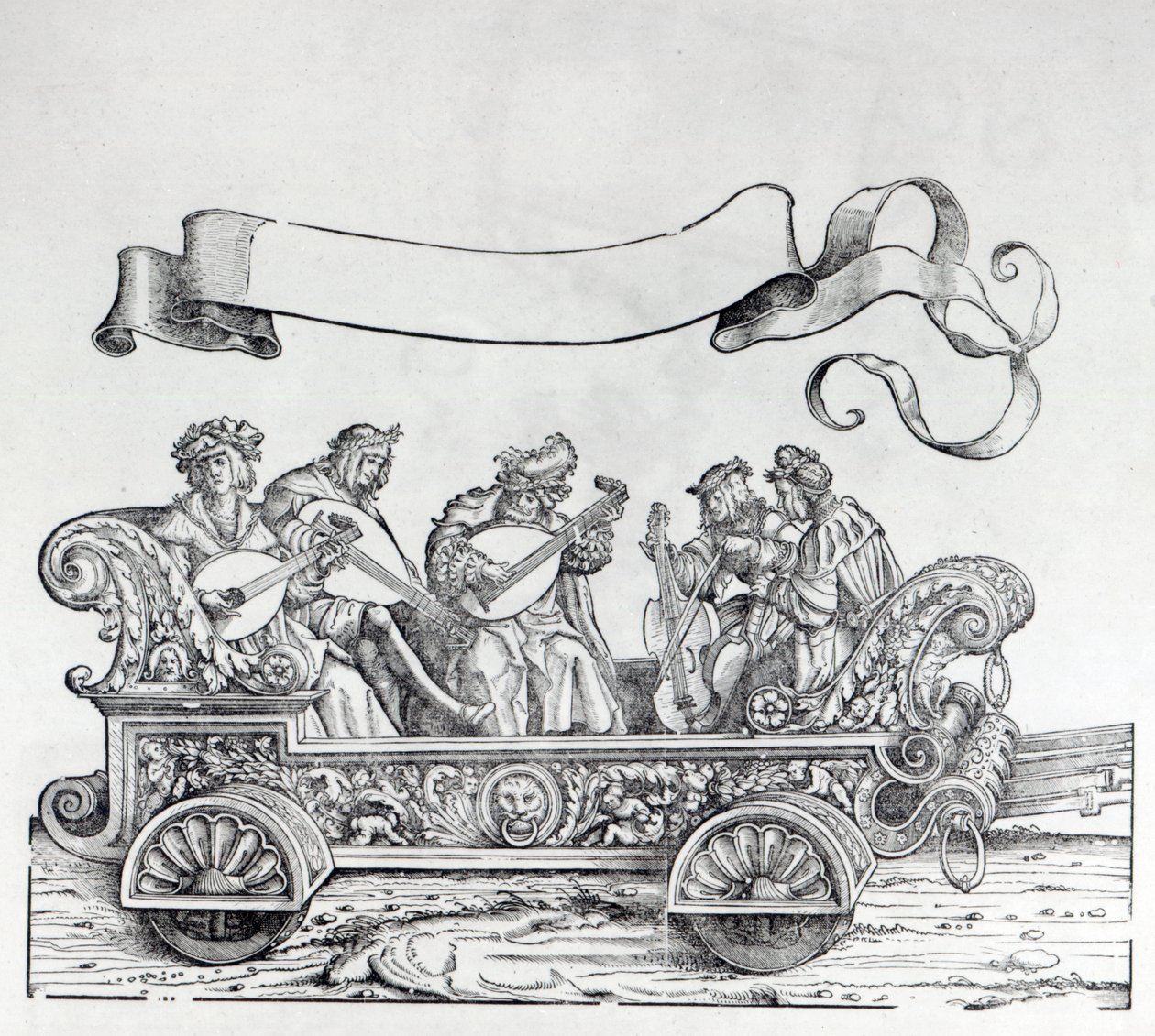 Cena da Procissão Triunfal de Maximiliano, c.1516-18 de Hans Burgkmair