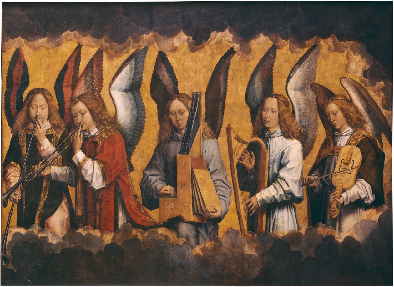 Fazendo música Angelsn de Hans Memling