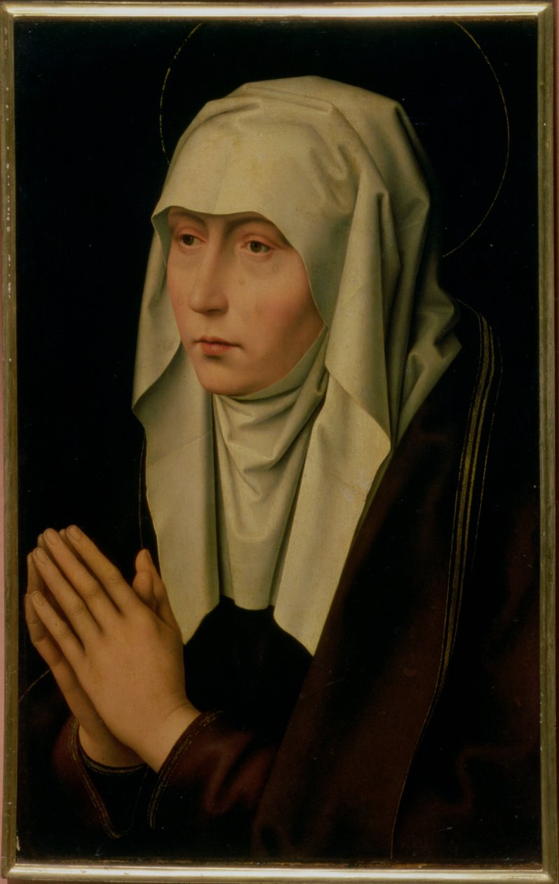 A Virgem Mourning (painel) de Hans Memling