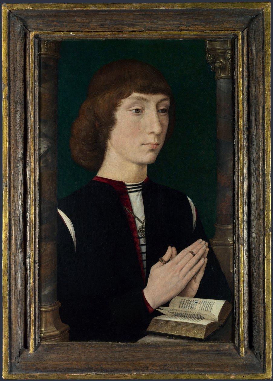 Jovem em oração de Hans Memling