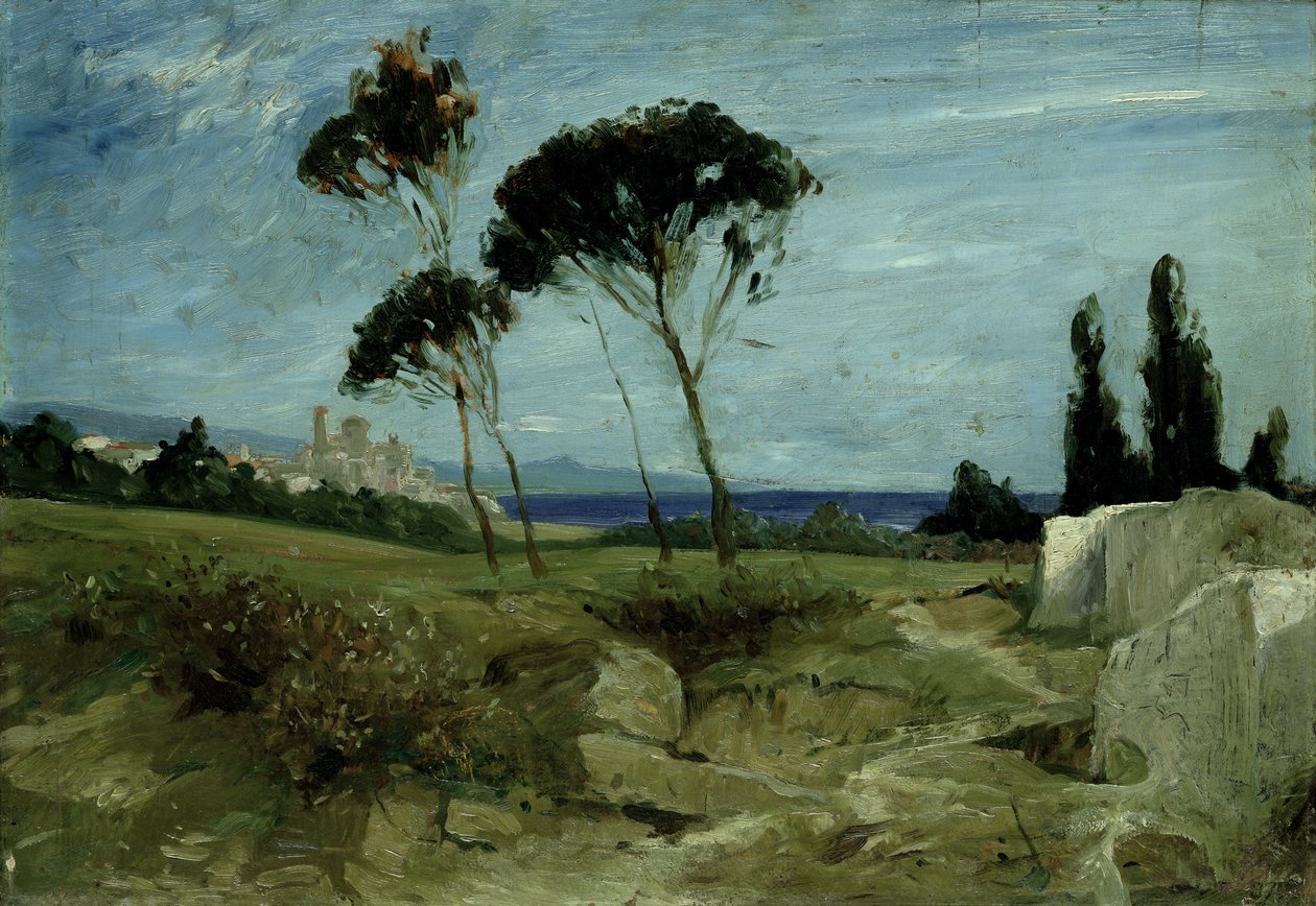 Paisagem em Nettuno, 1887 de Hans Speckter