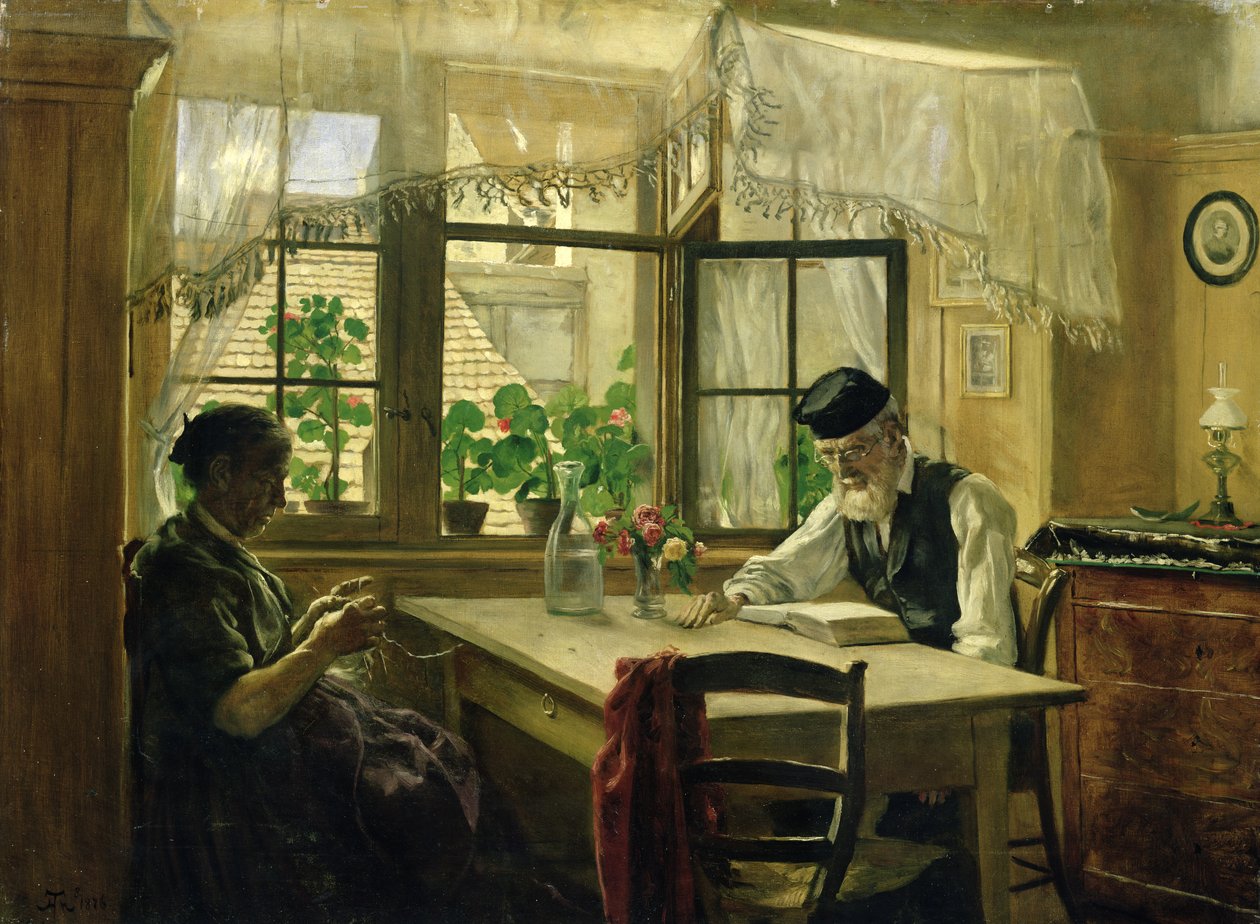 Um domingo tranquilo, 1876 de Hans Thoma