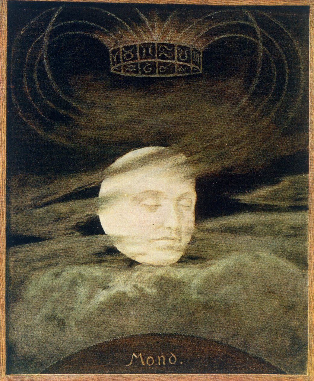 Lua, ilustração de &39;Festkalender&39; publicada em Leipzig c.1910 de Hans Thoma