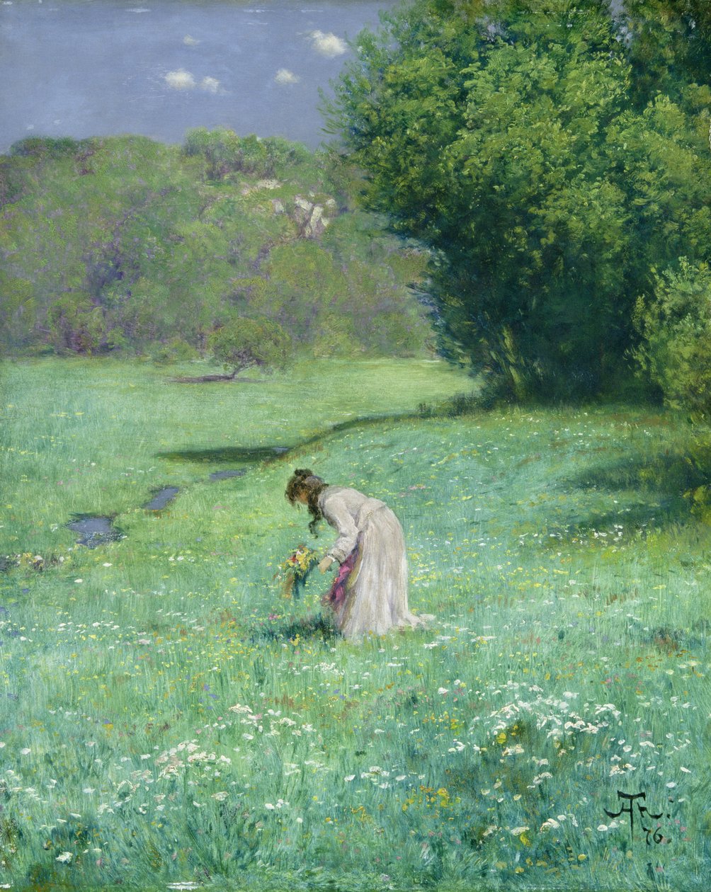 Prado da floresta, 1876 de Hans Thoma