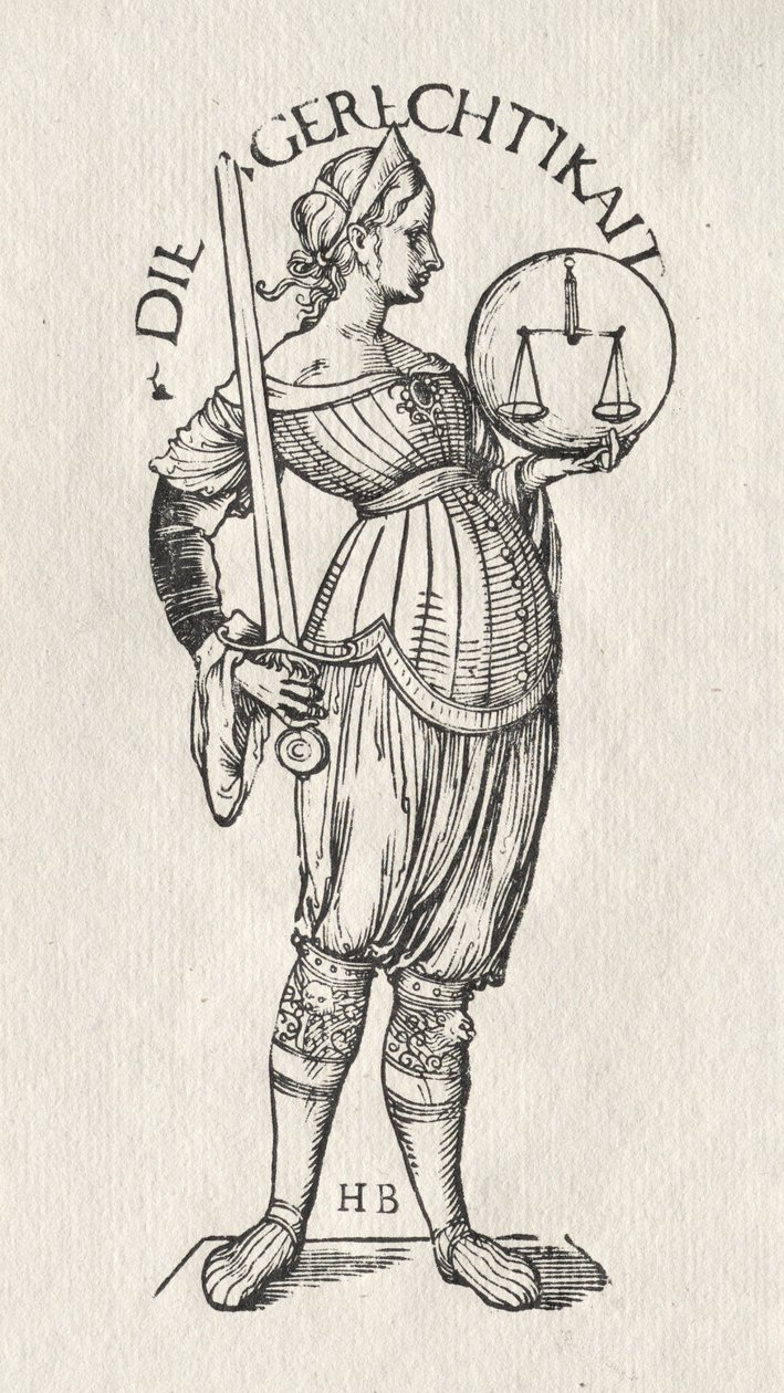 As sete virtudes: justiça. de Hans Burgkmair