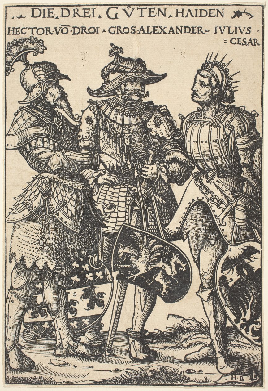 Heitor, Alexandre e Júlio César de Hans Burgkmair I