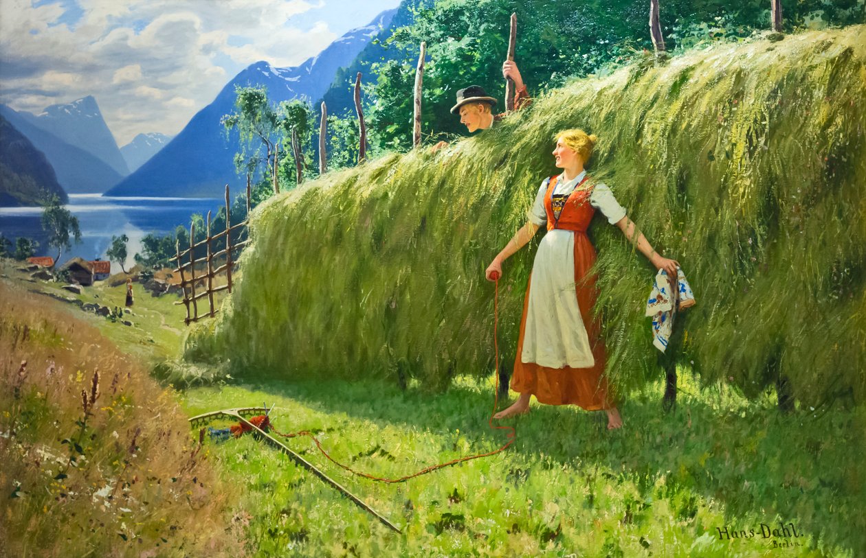 Episódio de Verão (óleo sobre tela) de Hans Dahl