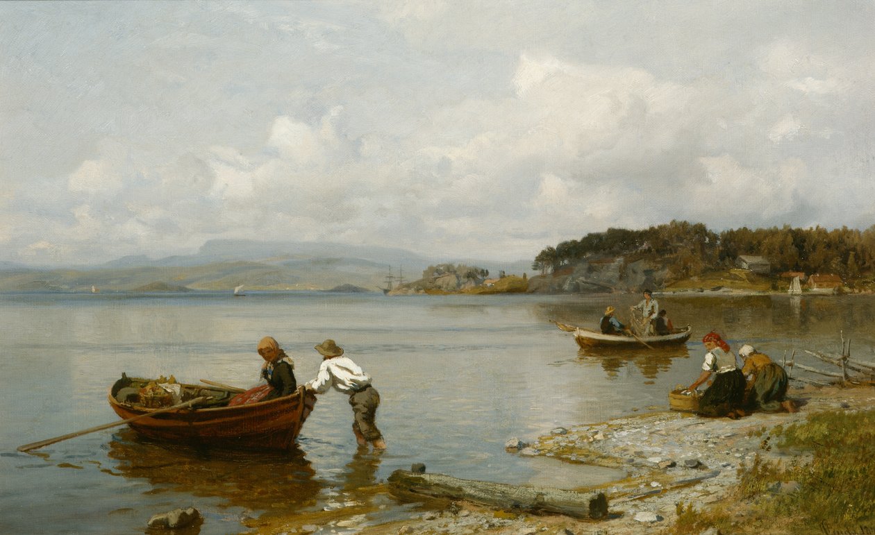 Paisagem do fiorde de Hans Gude