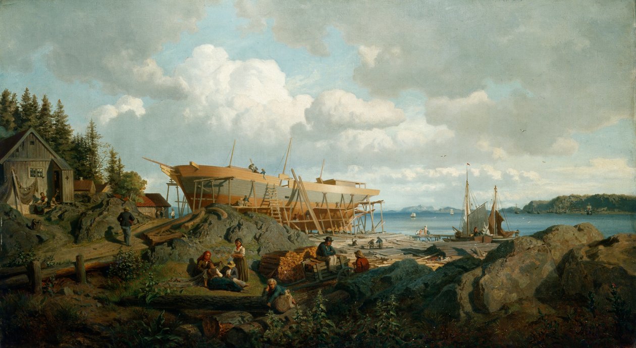 Paisagem (óleo sobre tela) de Hans Gude