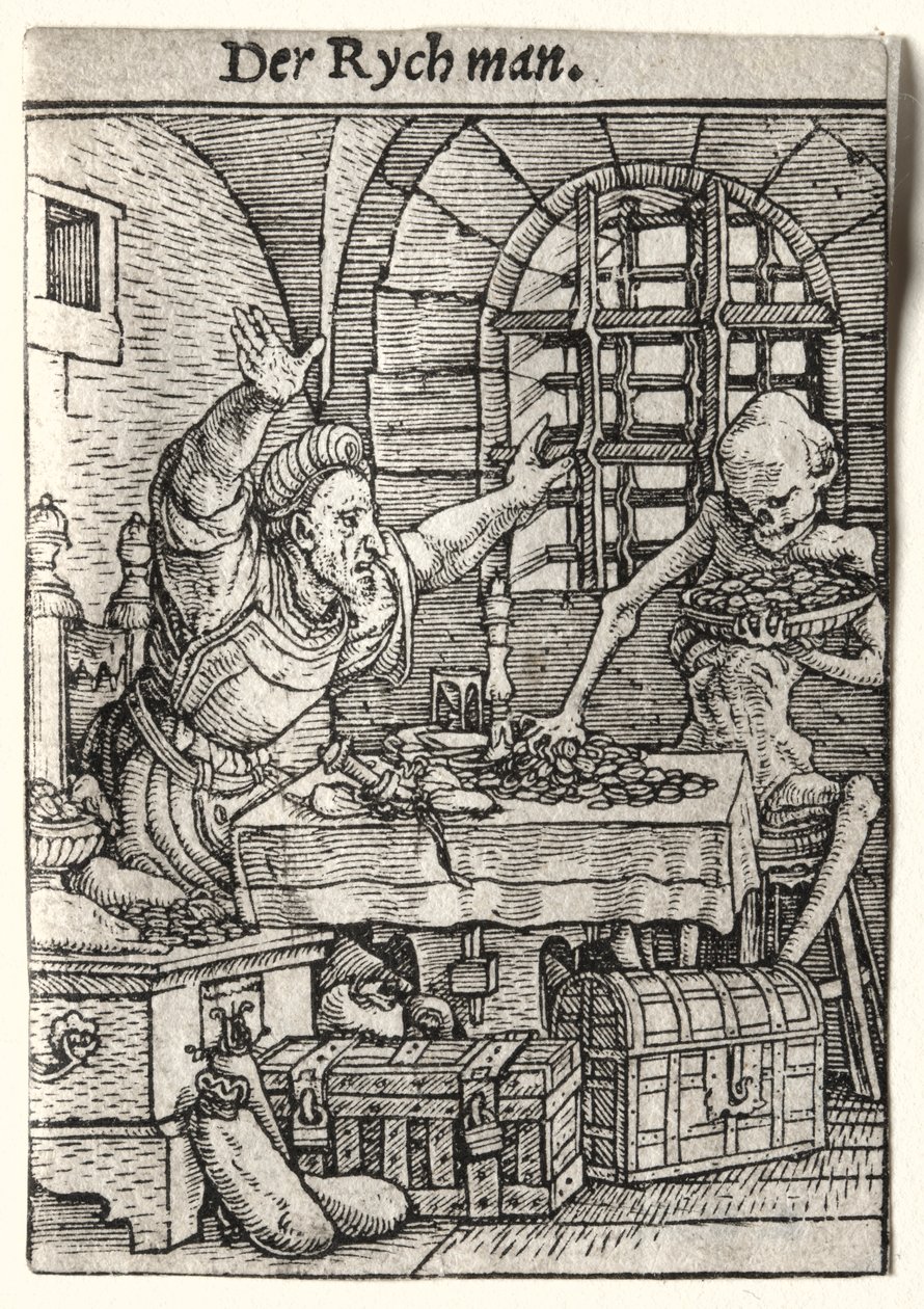 Dança da Morte: O Avarento de Hans Holbein
