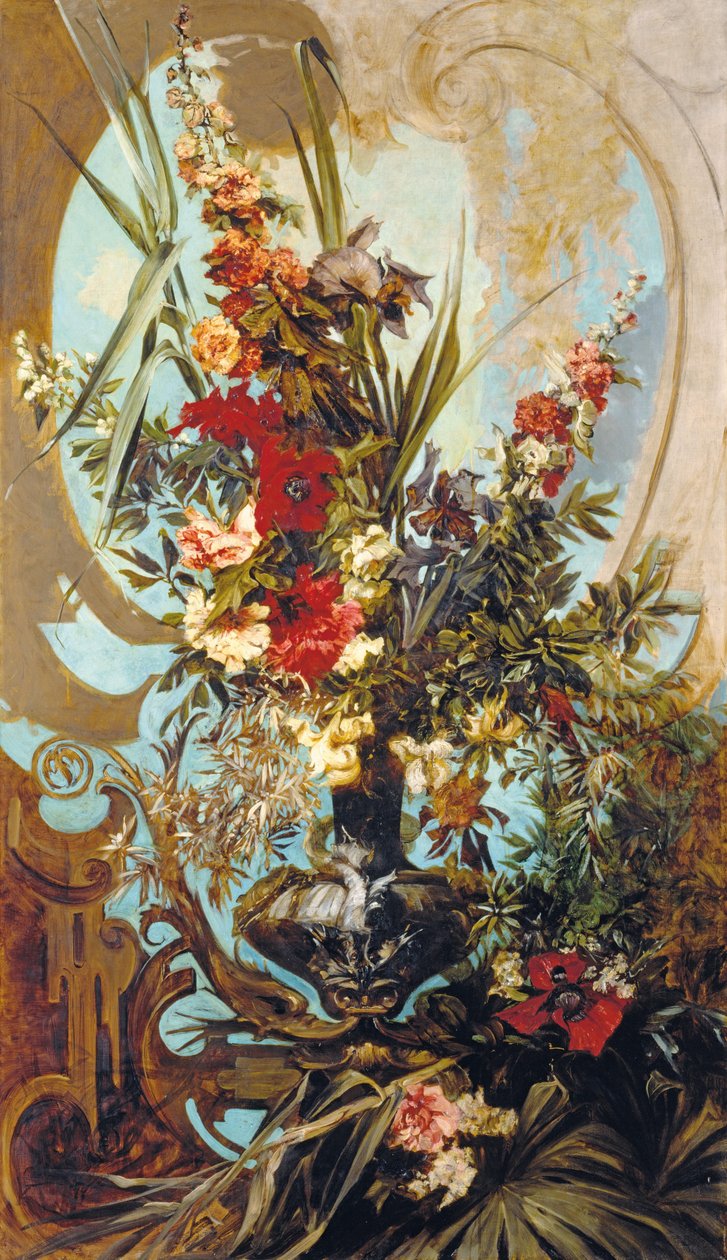 Ramo de flores decorativo de Hans Makart