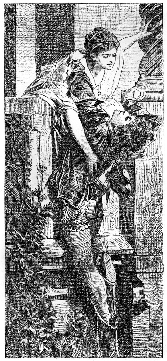 Romeu e Julieta, c1880-1882 de Hans Makart