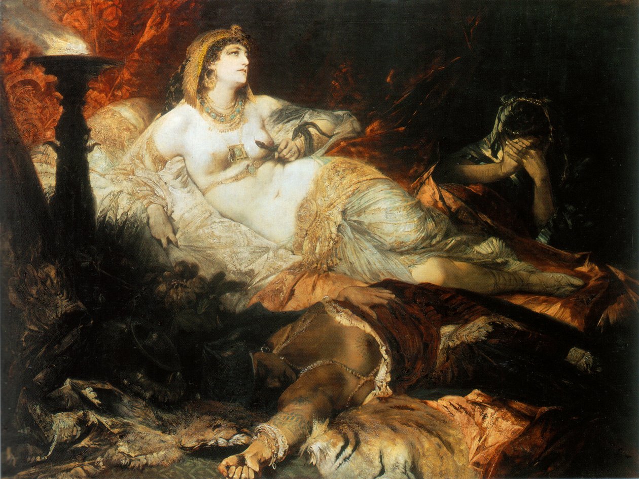 A morte de Cleópatra, 1875. de Hans Makart