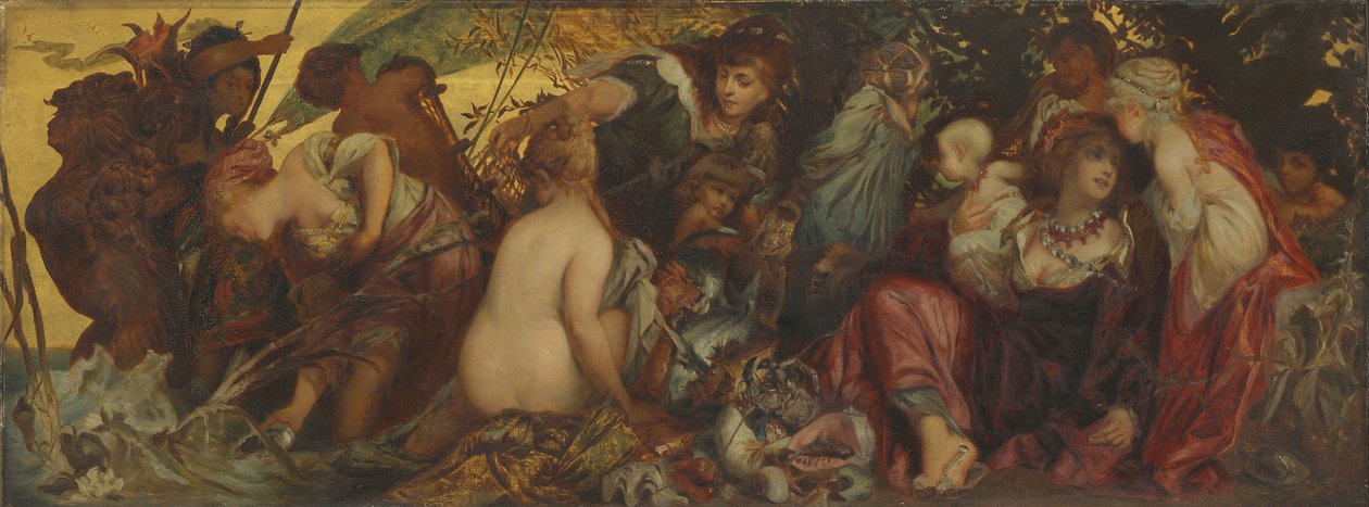 Tesouros do mar, 1865–80 de Hans Makart