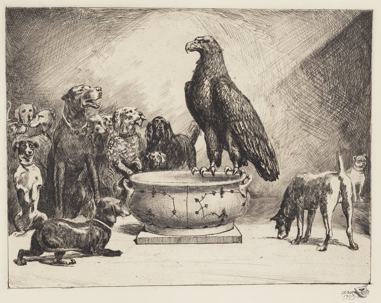 A águia e os cães de Hans Nikolaj Hansen
