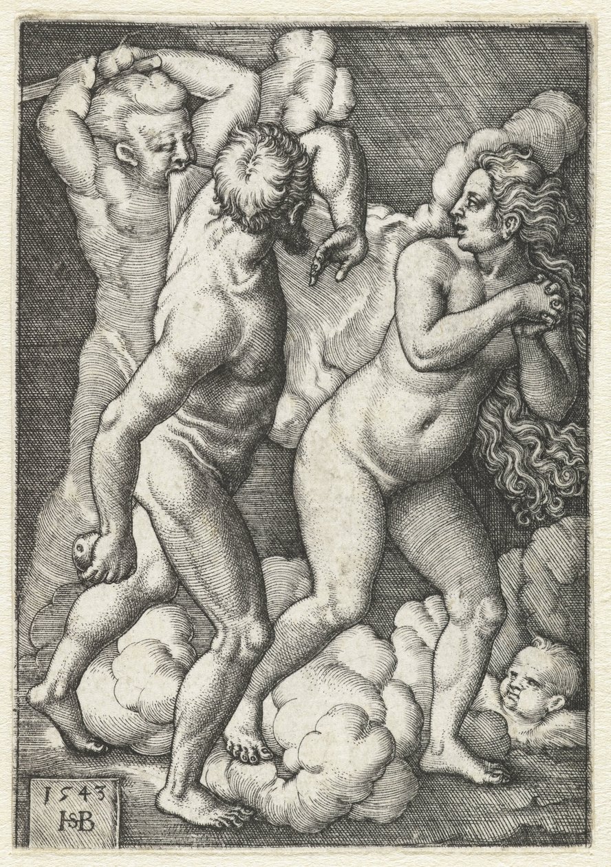 Expulsão do Paraíso de Hans Sebald Beham