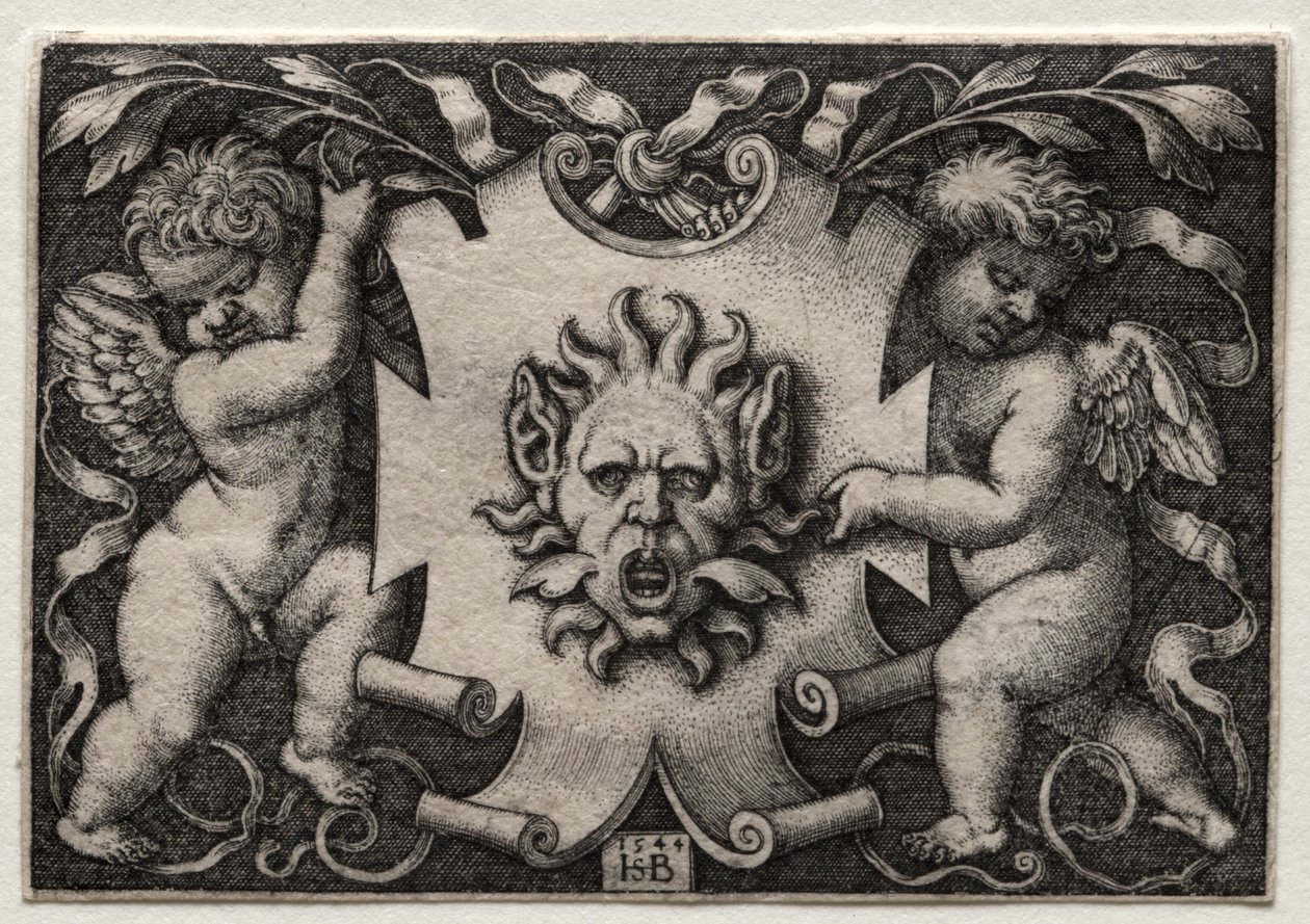 Vinheta com Mascaron de Hans Sebald Beham