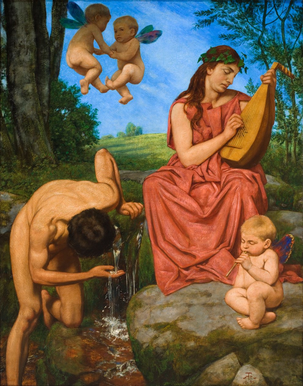 Die Quelle (a primavera), 1895 de Hans Thoma